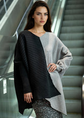 Contrast Texture Asymmetrical Sweater Sweaters Kate Hewko 
