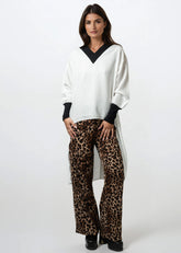 Contrast Trimmed High Low Tunic Tunics Kate Hewko 