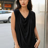 Cowl Neck Tank Top Tank Tops Kate Hewko Black One Size 