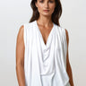 Cowl Neck Tank Top Tank Tops Kate Hewko White One Size 