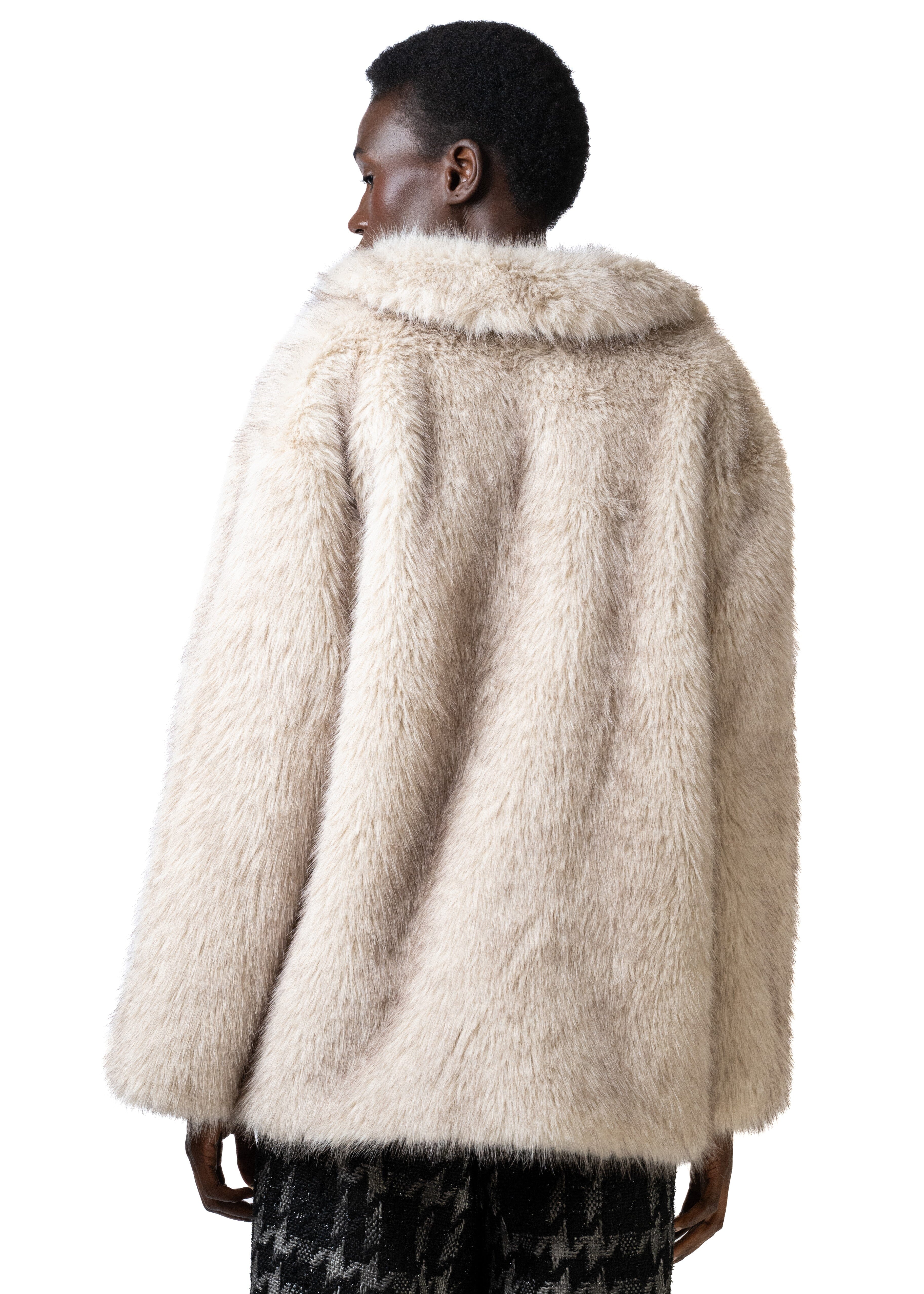 Cream Faux Fur Coat Kate Hewko