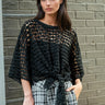 Crochet Asymmetrical Tee Tees Kate Hewko Black One size 