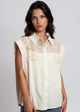 Crochet Lace Button Up Blouse Blouses Kate Hewko 