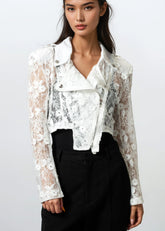 Cropped Lace Rider Jacket Outerwear Kate Hewko 