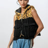 Cropped Leopard Contrast Faux Fur Vest Vests Kate Hewko 