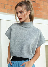 Cropped Mock Neck Sweater Sweaters Kate Hewko 