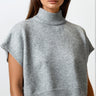 Cropped Mock Neck Sweater Sweaters Kate Hewko Grey 