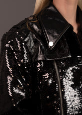 Cropped Patent Sequin Jacket Outerwear Kate Hewko 