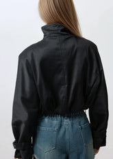 Cropped Pearl Embellished Utility Jacket Outerwear Kate Hewko 