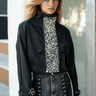 Cropped Pearl Embellished Utility Jacket Outerwear Kate Hewko 