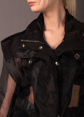 Cropped Sheer Moto Jacket Outerwear Kate Hewko 