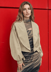 Cropped Trench Bomber Jacket Outerwear Kate Hewko 