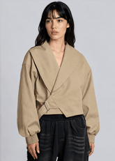 Cropped Trench Bomber Jacket Outerwear Kate Hewko 