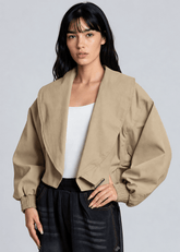 Cropped Trench Bomber Jacket Outerwear Kate Hewko 