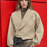 Cropped Trench Bomber Jacket Outerwear Kate Hewko Khaki S 