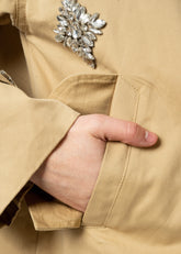Crystal Embellished Utility Jacket Outerwear Kate Hewko 