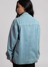 Crystal Embellished Utility Jacket Outerwear Kate Hewko 