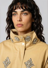 Crystal Embellished Utility Jacket Outerwear Kate Hewko 