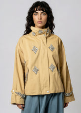 Crystal Embellished Utility Jacket Outerwear Kate Hewko 