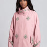 Crystal Embellished Utility Jacket Outerwear Kate Hewko Pink One size 