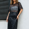Crystal Grid Mesh Skirt Set Two Piece Sets Kate Hewko 