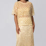 Crystal Grid Mesh Skirt Set Two Piece Sets Kate Hewko 