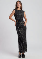 Crystal Ruched Maxi Dress Dresses Kate Hewko 
