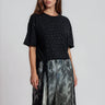 Crystal Stud Lace Hem Tee Tees Kate Hewko 