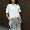 Crystal Stud Lace Hem Tee Tees Kate Hewko White One size 