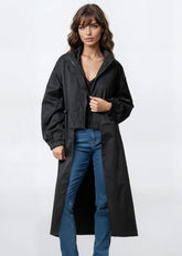Cut Out Drawstring Trench Coat Outerwear Kate Hewko 