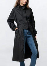 Cut Out Drawstring Trench Coat Outerwear Kate Hewko 