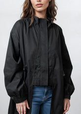 Cut Out Drawstring Trench Coat Outerwear Kate Hewko 