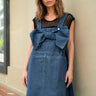 Denim Bow Overall Dress Dresses Kate Hewko 