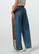 Denim + Leopard Print Athleisure Pant Pants Kate Hewko 