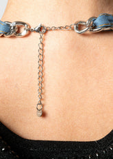 Denim Linked Chain Necklace Necklaces Kate Hewko 