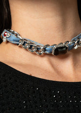 Denim Linked Chain Necklace Necklaces Kate Hewko 