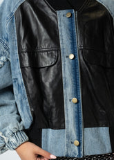 Denim Moto Patch Bomber Outerwear Kate Hewko 