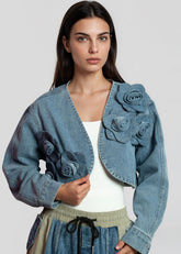 Denim Rose Cropped Shrug Layering Pieces Kate Hewko 