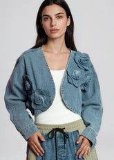 Denim Rose Cropped Shrug Layering Pieces Kate Hewko 