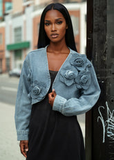 Denim Rose Cropped Shrug Layering Pieces Kate Hewko 