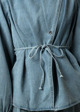 Denim Wrap Two Piece Pant Set Two Piece Sets Kate Hewko 