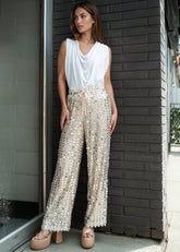 Disc Sequin Drawstring Pants Pants Kate Hewko 