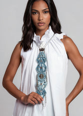 Distressed Denim Chain Necklace Necklaces Kate Hewko 