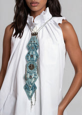 Distressed Denim Chain Necklace Necklaces Kate Hewko 