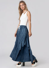Distressed Denim Wide Leg Pants Pants Kate Hewko 