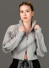 Double Zip Cropped Sweater Sweaters Kate Hewko 