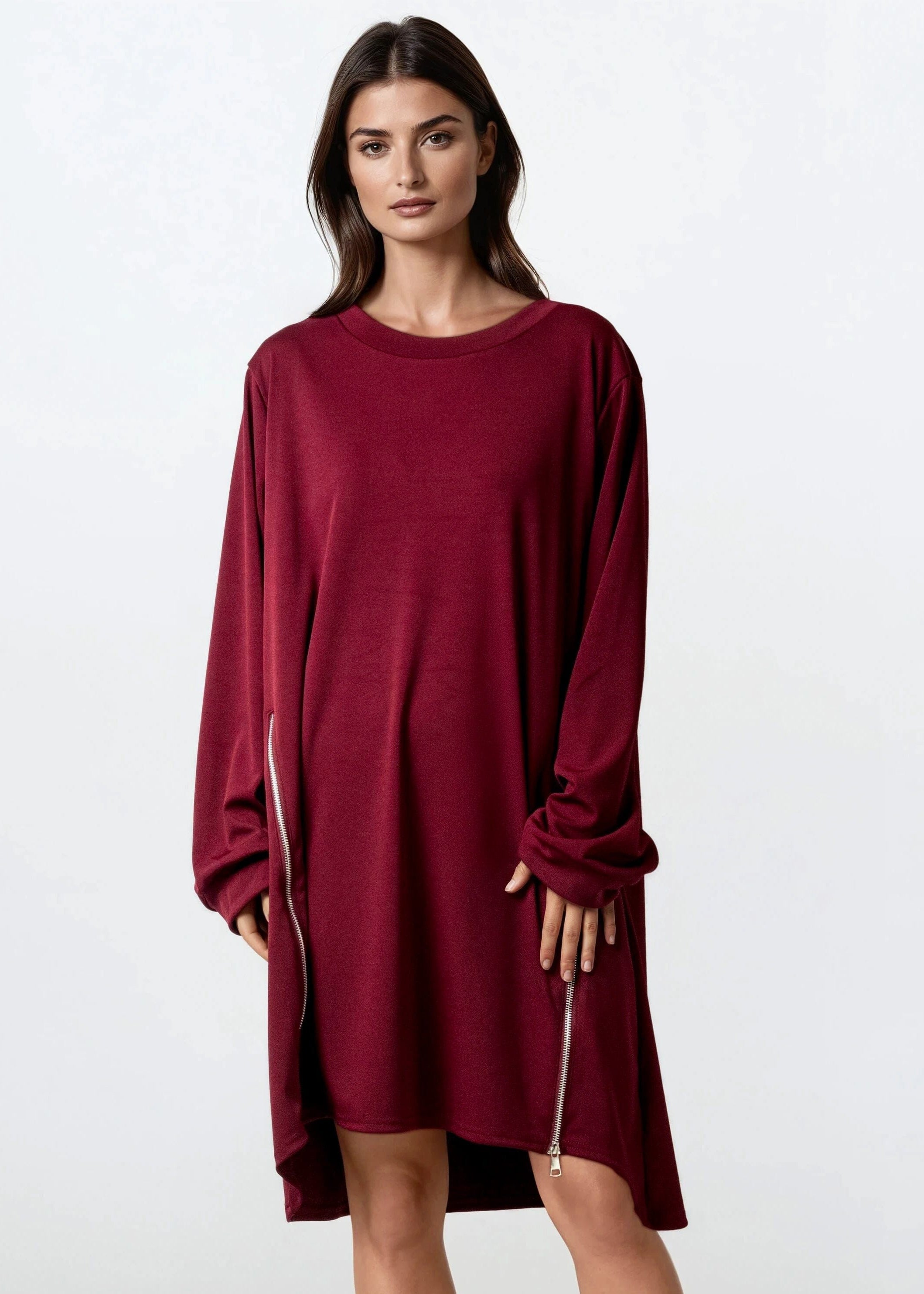 Double Zip Long Sleeve Dress Dresses Kate Hewko 