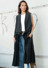 Draped Button Front Layering Piece Layering Pieces Kate Hewko 