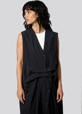 Draped Button Front Layering Piece Layering Pieces Kate Hewko 