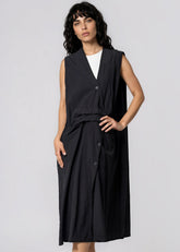 Draped Button Front Layering Piece Layering Pieces Kate Hewko 